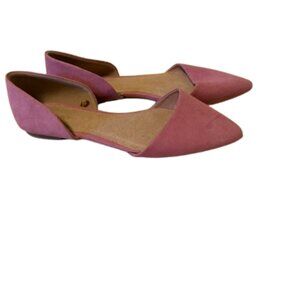 Old Navy Faux Suede Pink Flats - 8.5